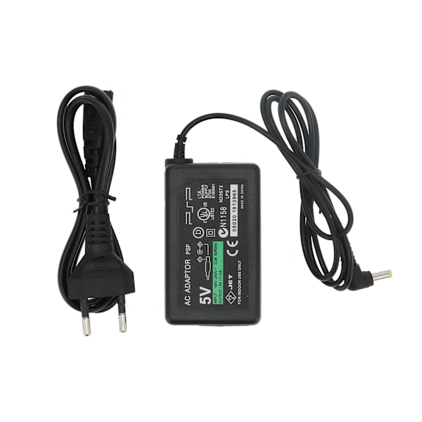 Bärbar AC-strömadapterladdare för PSP 1000/2000/3000-konsol (kompatibel med 100-240V)