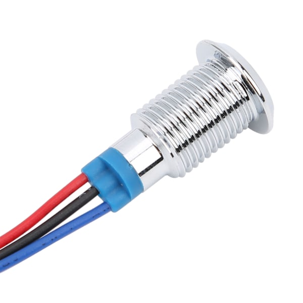 4 sett med forhåndstilkoblede vanntette 10 mm dobbelt fargede indikator-LED-er (rød og blå) - felles katode, 3-6V Red and Blue