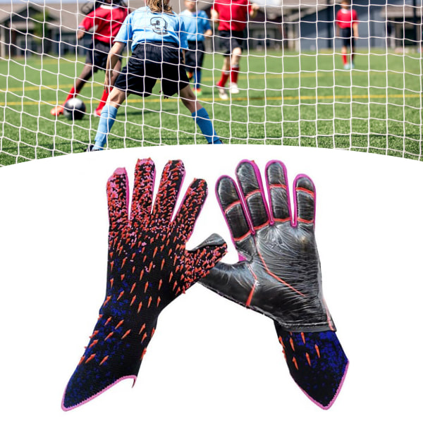 Fotbollsmålvaktshandskar för barn - Latex Anti-Halk Fotbollshandskar med starkt grepp i handflatorna - Storlek nr 8