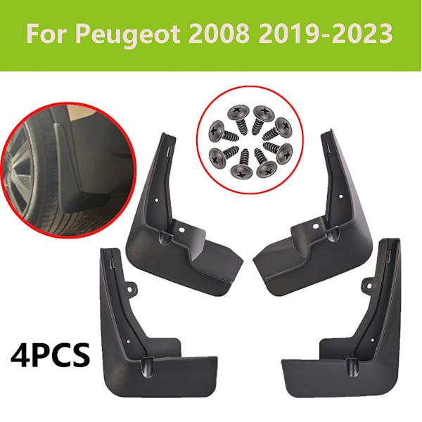 Peugeot 2008 2019-2023 etu- ja takalokasuojat roiskesuojat
