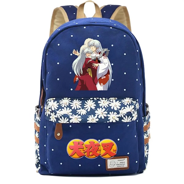 Anime Inuyasha Rygsæk Skoletaske Rejse Notesbog Taske Gave til Børn Studerende