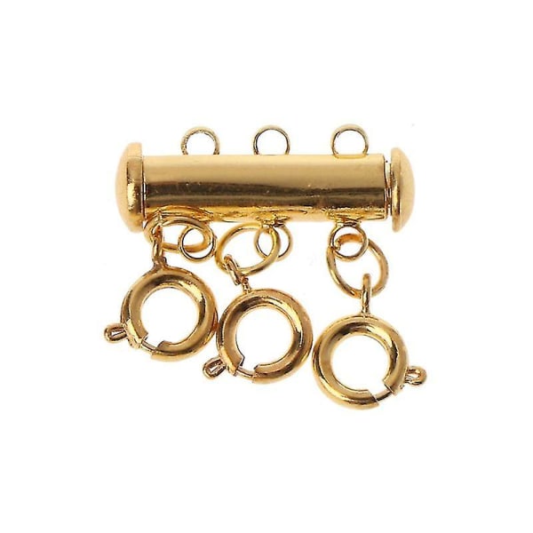 Smycken Connectors Layered Halsband Lås magnetrör Gold 3
