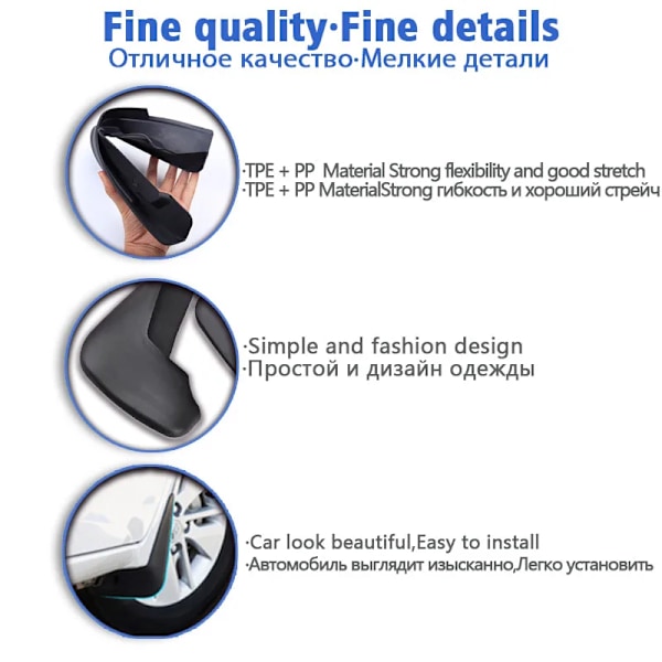 Stänkskydd för Honda Breeze 2020-2021 Fram Bak 4st Mudflaps Stänkskärmar Biltillbehör Auto Styling Stänkskydd Fender Mud Flap