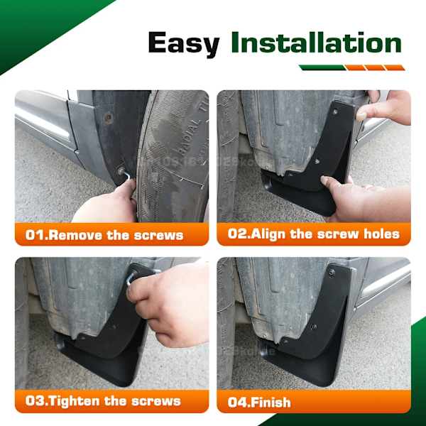 Til Toyota Probox/NCP55 2002-2024 Skærm Stænklapper 4 stk./sæt Beskyttelse Stænklap Mudguards Biltilbehør