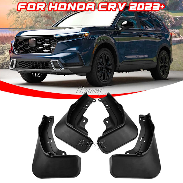 Passar Honda CR-V 2023+ Set Stänkskydd Mud Flaps Stänkskärm NY Fram Bak