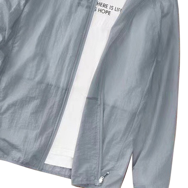 Miesten Kevyt UV-Suojajakku - Hengittävä Pitkähihainen Auringonsuojainen Viilentävä Huppari Kesäkalastukseen, Vaellukseen ja Treeniin - Hopeaharmaa XL XL Gray