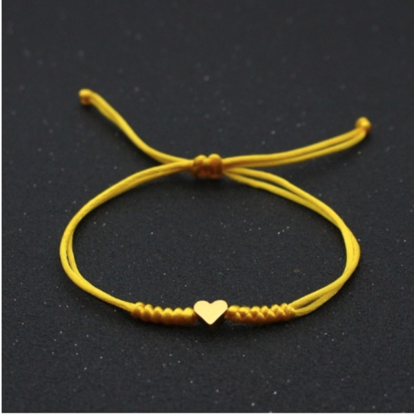 Armbånd hjerte Ankelkæde forskellige farver justerbar UNISEX gul yellow