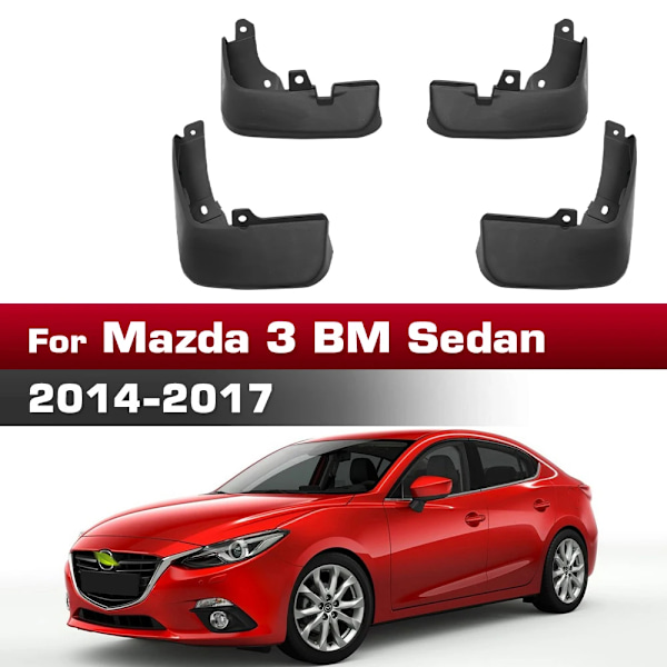 Til Mazda 3 (BM) Axela Sedan 2014 2015 2016 2017 Stænkskærm 4 stk./sæt Beskyttelse Stænklap Mudguards Biltilbehør