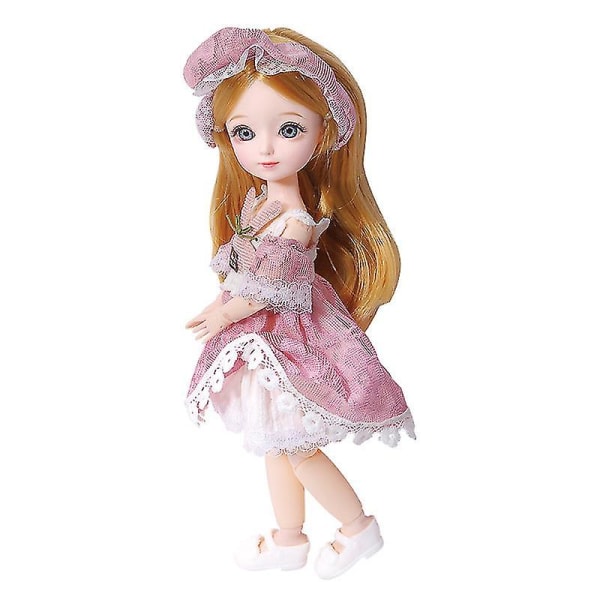 31cm Barbie Doll, Dress Up Princess With Fuld Set Tøj Sko, g blond