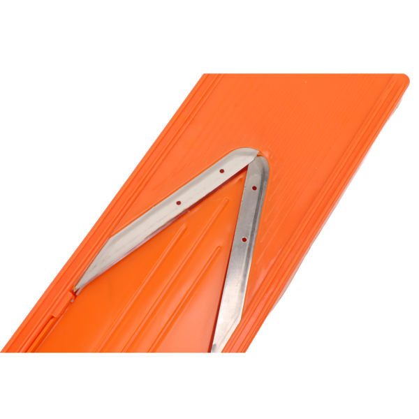 Multifunktionell V-formad Slicer med Handskydd för Säker och Effektiv Matlagning Orange