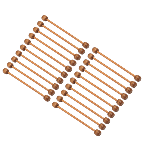 20 Mini Trävävda Hängstänger - Polerade DIY-Hantverkspinnar för Handgjorda Projekt