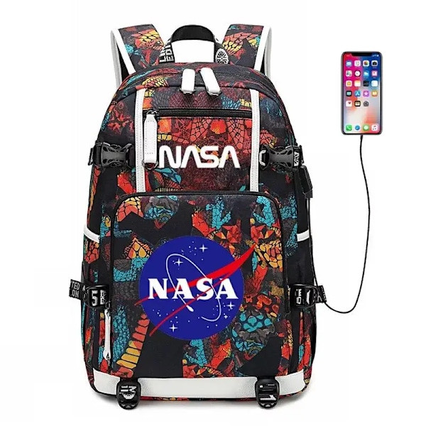 Astronaut Rummand Rygsæk Skoletaske Rejse Notesbog Laptop Taske til Børn Studerende