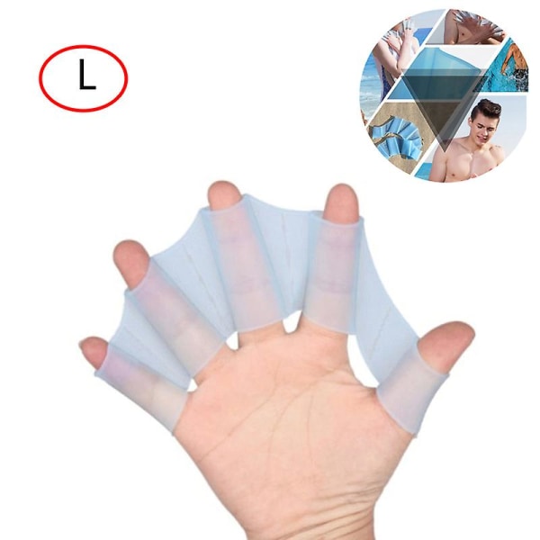1Pair Silicone Adult Children Swimming Gloves Flippers L