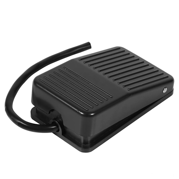 380V Elektrisk Strømfodpedalafbryder med Til/Fra Kontrol - Sort Farve, 10 cm Kabel