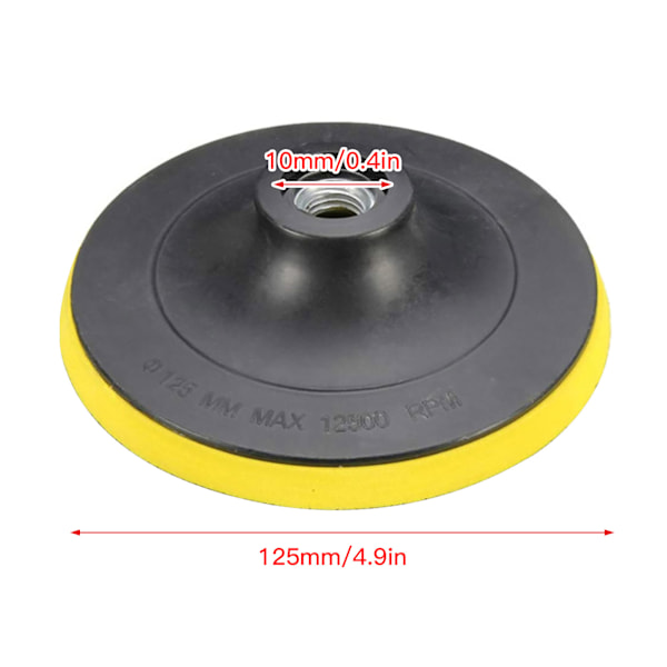 Poleringsklisterdiskar: Självhäftande flockpapper, 125 mm diameter, 10 mm hål