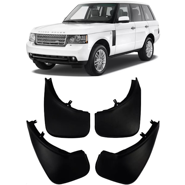 Kompatibla gjutna stänkskydd stänklappar för 2002-2012 Land Rover Range Rover L332