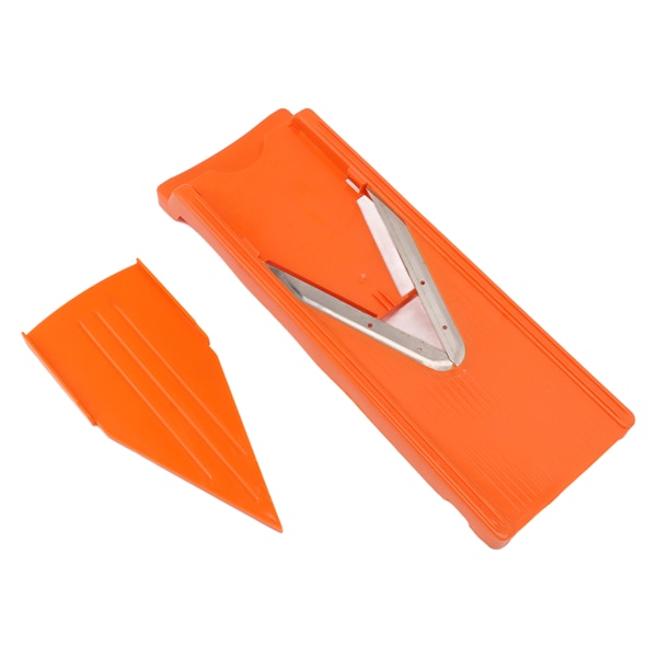 Multifunktionell V-formad Slicer med Handskydd för Säker och Effektiv Matlagning Orange