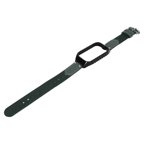 Justerbar vevd rem for Redmi Band 2 - Olivengrønn 2-i-1 Canvas Sport Armbånd