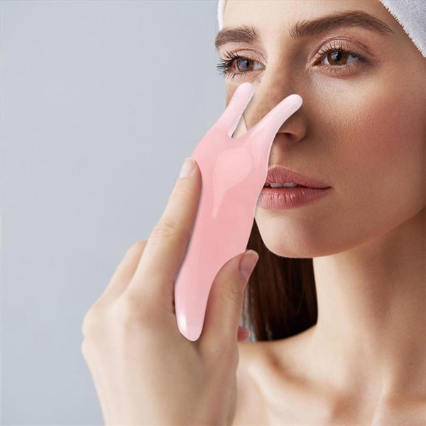 Naturligt harts GuaSha näsa Massage Tool Shape Board pink