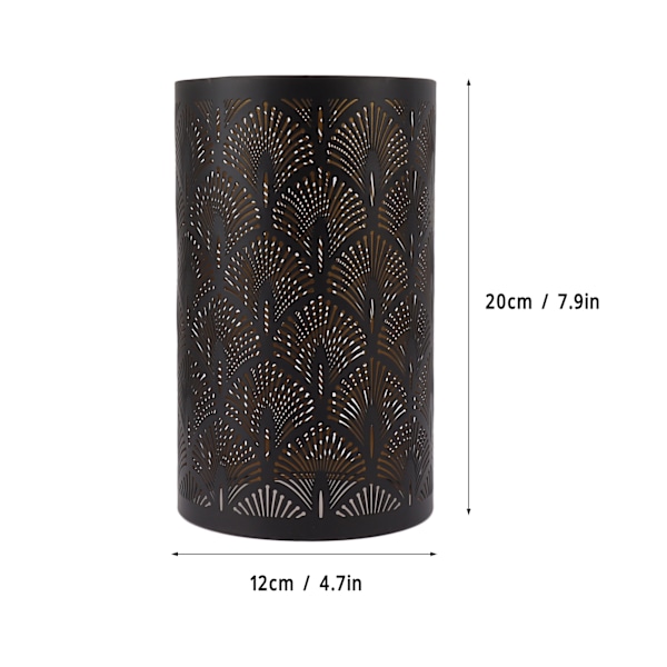 Moderne Metal Cylindrisk Hul-Ud E27/E26 Lampskærm til Soveværelse og Stue Black