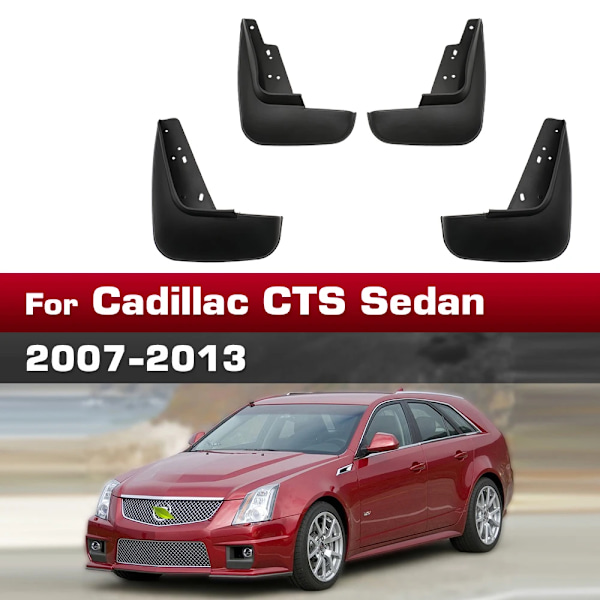 Til Cadillac CTS 2007 2008 2009 2010 2011 2012 2013 Skærm Mudguard 4 stk./sæt Beskyttelse Stænklap Mudguards Biltilbehør