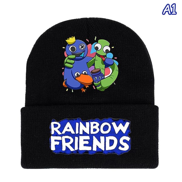 Roblox Rainbow Friends Knitted Beanie Cold Winter Warm Cap Cute Game A1 1 pc