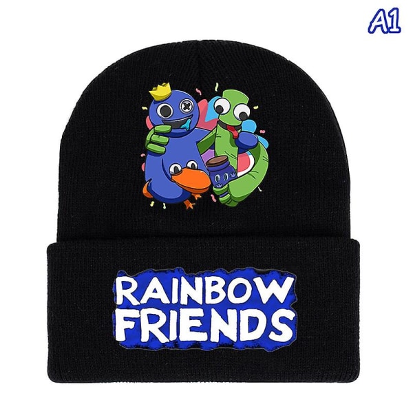 Roblox Rainbow Friends Knitted Beanie Cold Winter Warm Cap Cute Game A6 1 pc