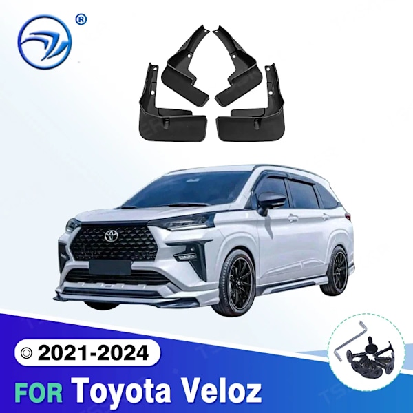 För Toyota Veloz 2021 2022 2023 2024 Stänkskydd Mud Flaps Skärmskydd Stänklappar Bilaccessoarer