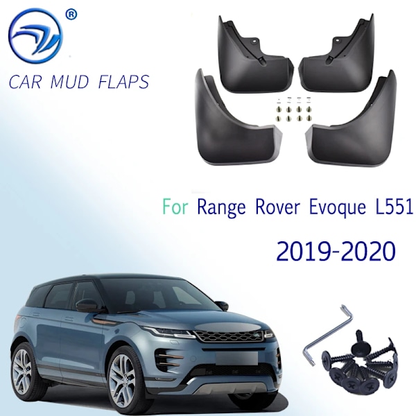 4 st/set Stänkskydd Fram Bak för Range Rover Evoque L551 2019 2020 Stänkskärmar