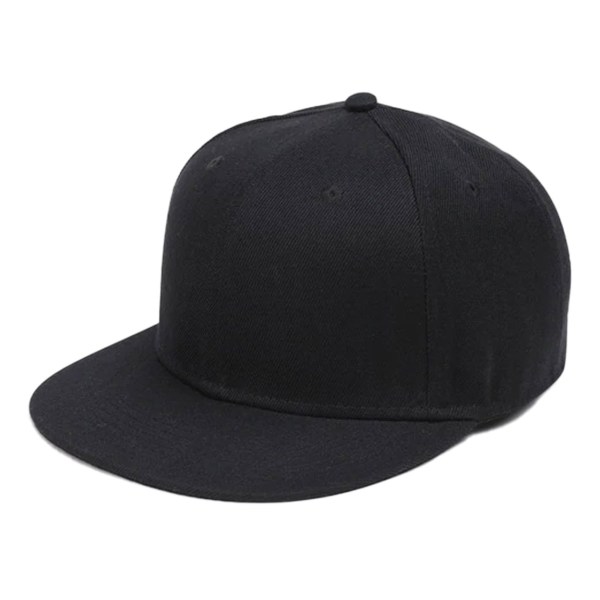 Svart Cap Snapback med spenne svart black one size