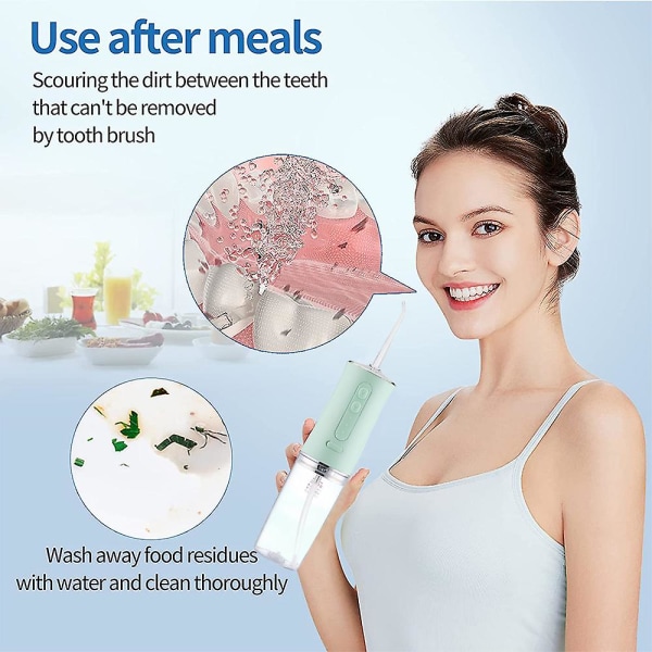 1 Pcs Cordless Water Dental Flossing-Portable Diy Teeth Cleaner