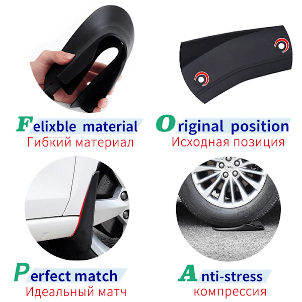 4 st Bil Stänkskydd för Kia Optima k5 2011 2012 2013 sx Främre Bakre Stänkskärmar Splash Guards Auto Mudflaps Mudguards