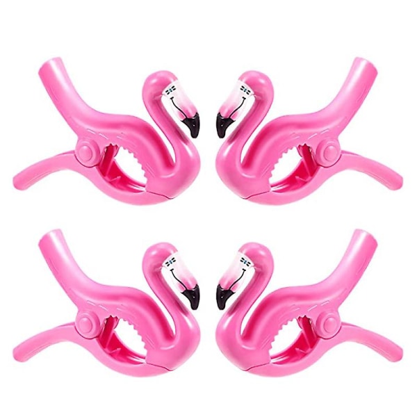 4pcs/2/1pc Flamingo Shapes Clips Beach Towel Quilt Clip Clothes Shoes Hanging Pegs Clothesline Accessories