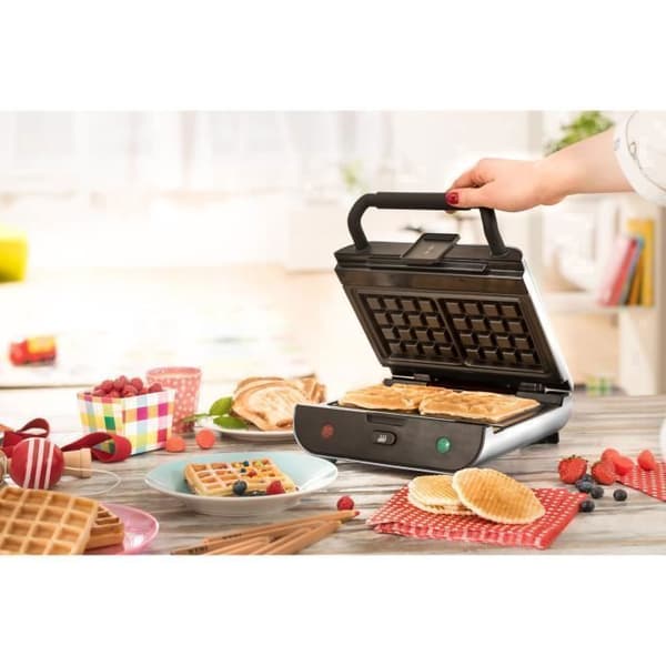 SENYA våfflor - Smörgåsmaskin 2 håligheter - 800W - Duo våfflor Grå
