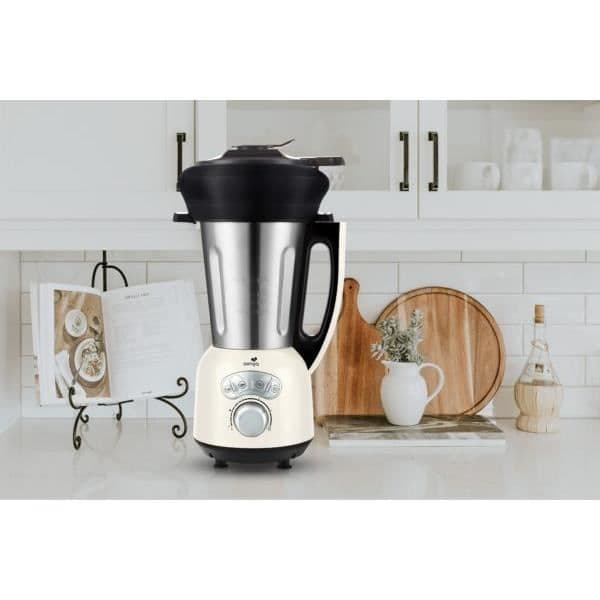 SENYA Blender med varmefunktion og damperkurv 2L - 1400W - Creme - Cook & Ice V3