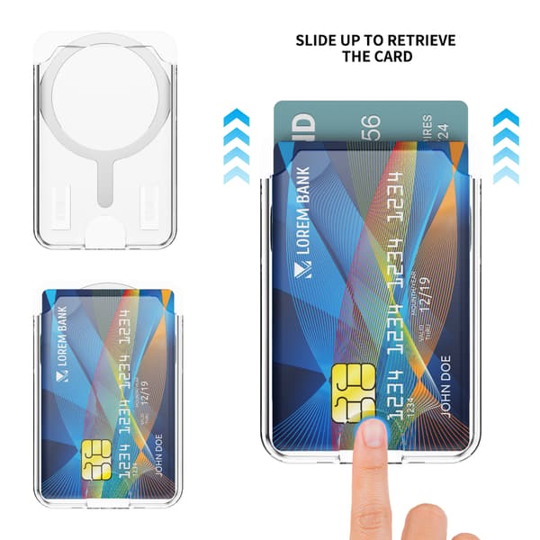 Magnetisk kortholder med stativ til telefon