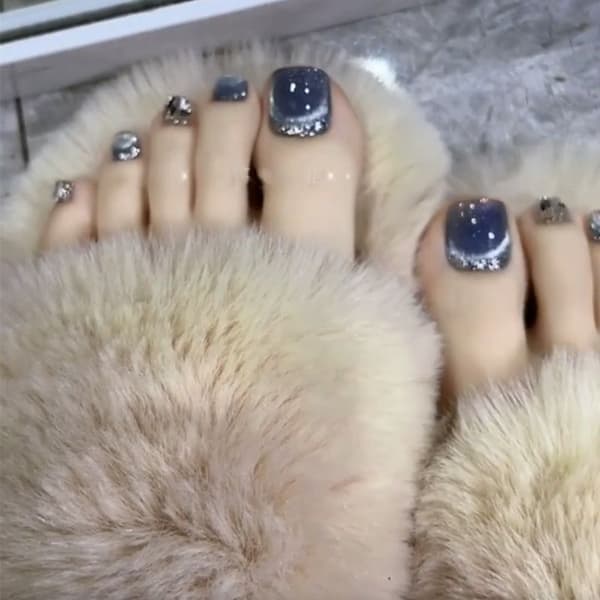 Ædelsten Katteøje Pedicure Negleplastre - Elegant Stil