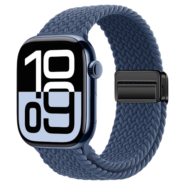 Starlight Nylon Braided Watch Strap för Apple Watch Blå L