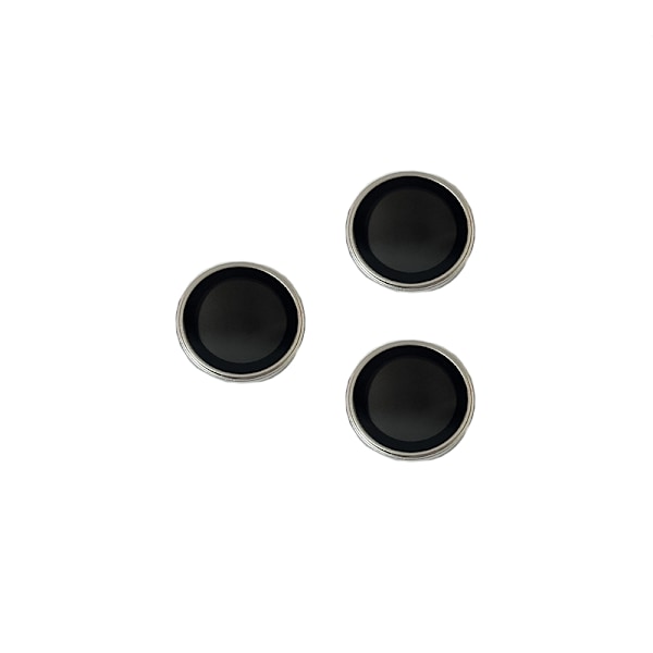 3-pack metall linsskydd för iPhone iPhone 16/16 Plus Silver