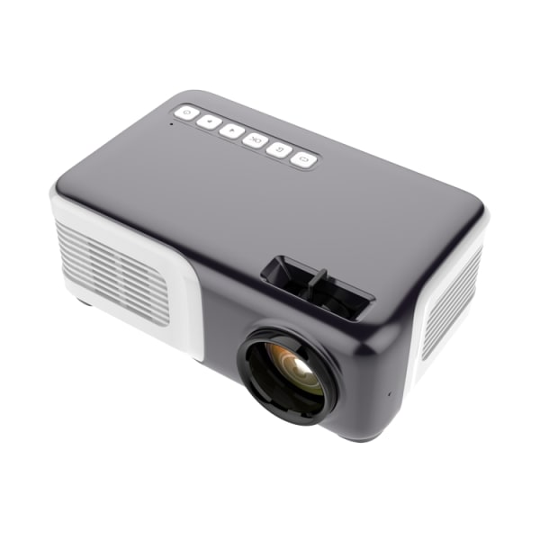 INF Mini-projektor med högtalare och fjärrkontroll Svart/vit