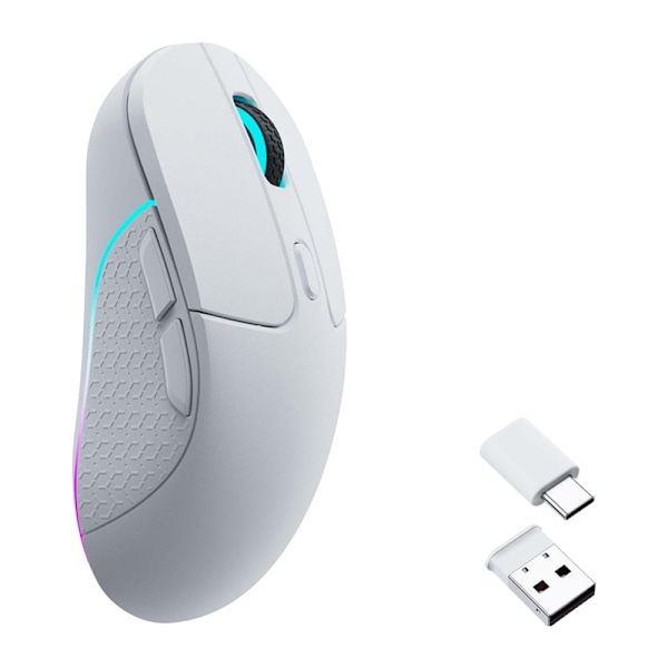 Keychron M3 RGB 1000Hz trådløs gamingmus (hvid) [M3-A3].