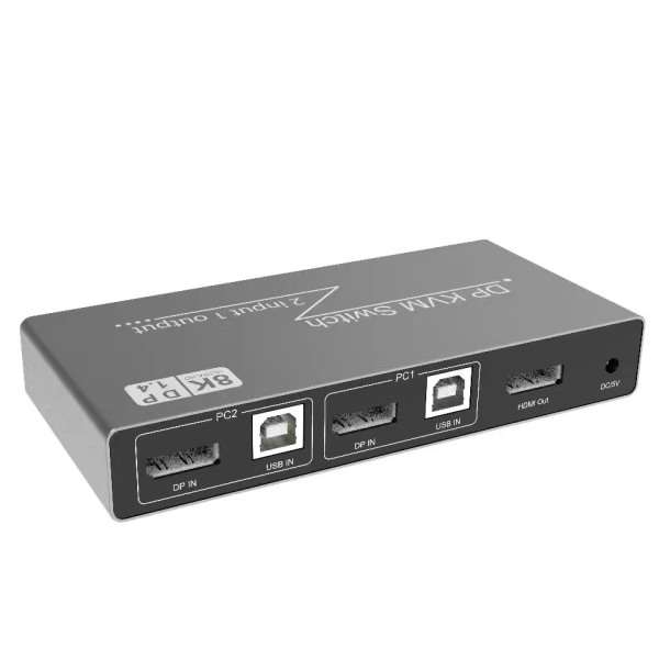 2 i 1 ut DP DisplayPort KVM-switch 8K 60Hz