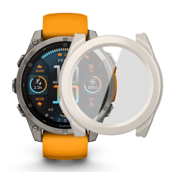 Suojakotelo Garmin Fenix 8:lle Valkoinen S