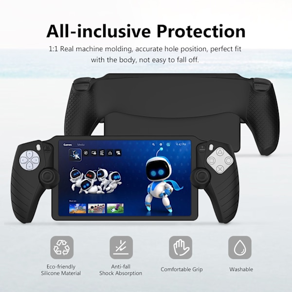Skyddsfodral till Sony Playstation Portal Svart