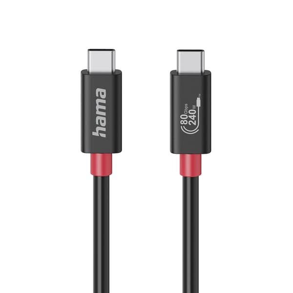 Kabel USB-C USB 4.0 Gen4 80 Gbit/S 240W 1.0M Svart