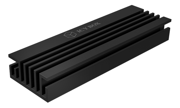 Heat sink set for M.2 2280 SSD, aluminium, 10 mm thick