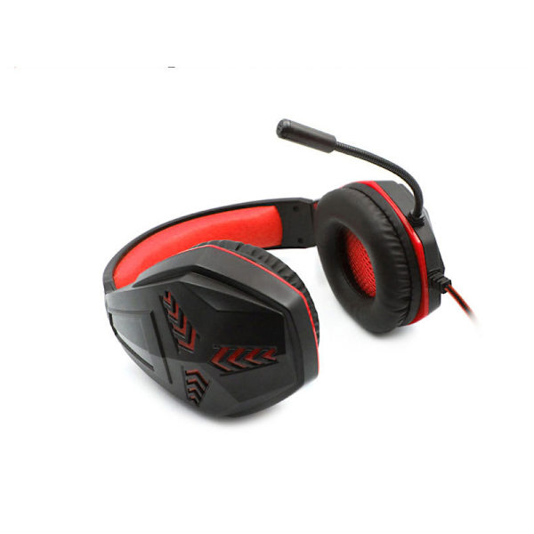 Punaiset langalliset kuulokkeet - Mukaansatempaava peliheadset PC:lle