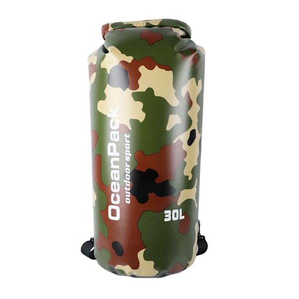 Olkaimeton vedenpitävä reppu ulkoiluun ja retkeilyyn - Camouflage Ruohon väri S