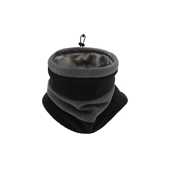 Lämmin ja tuulenpitävä fleece-kauluri - Täydellinen pyöräilyyn ja juoksuun Musta