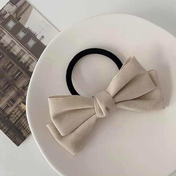 Chic Bowknot Hårelastikker - Sæt med 2 alsidige hårtilbehør White White